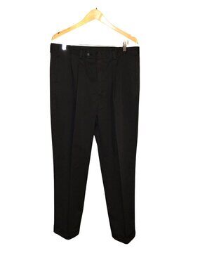 ROUNDTREE & YORKE -MEN'S CLASSIC FIT  97% COTTON BLACK DRESSPANTS SIZE 36X30